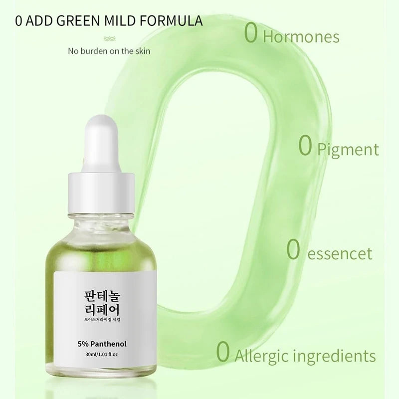 Korean 5% Panthenol Calming Serum – Green Tea Soothing & Moisturising Essence