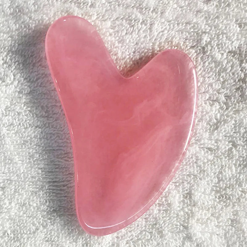 Gua Sha Face Massager & Scraper Tool - Rose Pink