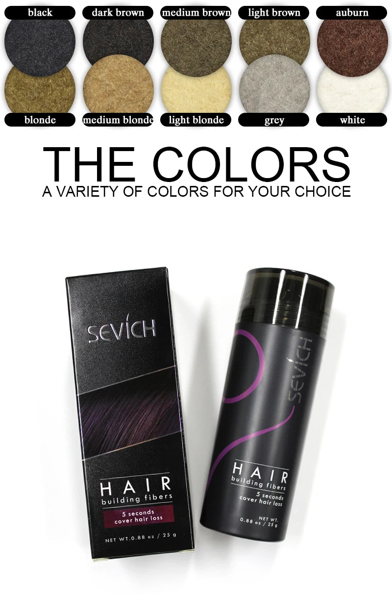 25g Keratin Hair Fibers Thickening Spray – Instant Hair Building Powder