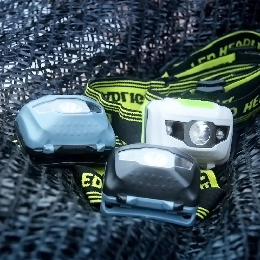 Mini LED Headlamp – 600 Lumens, 4 Modes, Waterproof Outdoor Head Torch