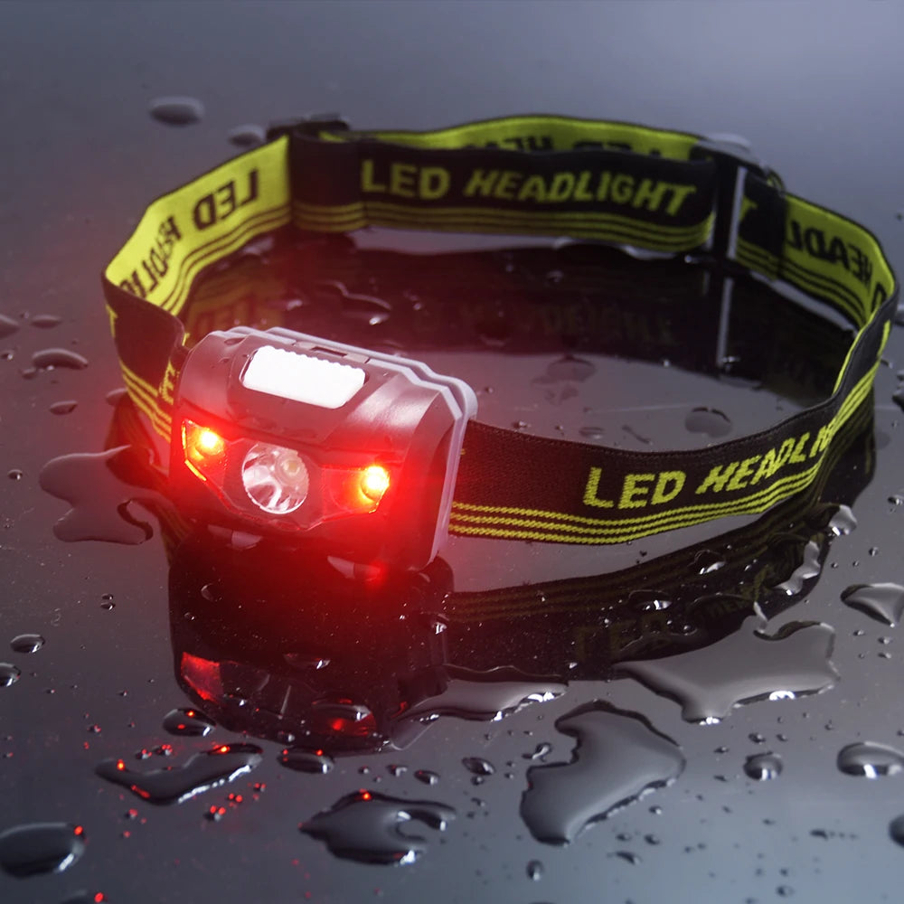 Mini LED Headlamp – 600 Lumens, 4 Modes, Waterproof Outdoor Head Torch