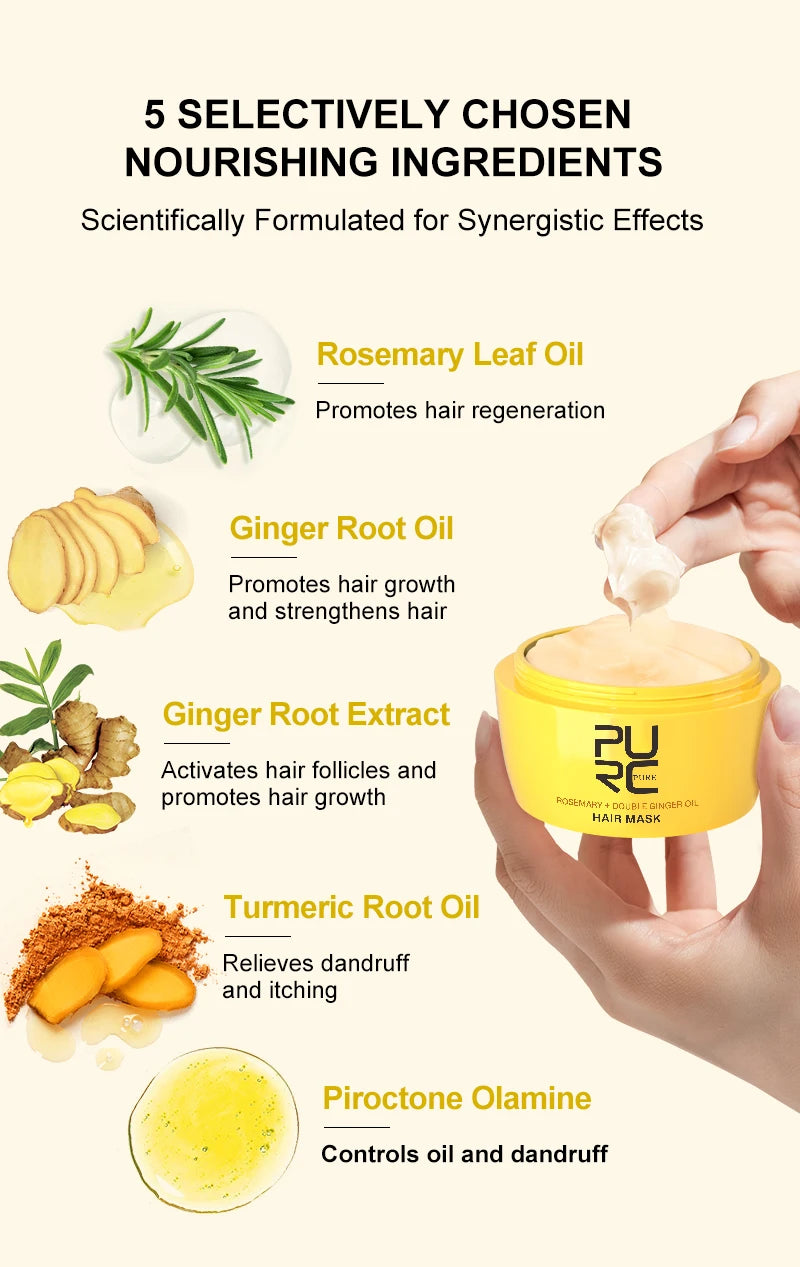 Rosemary & Ginger Hair Growth Mask – Anti Hair Loss