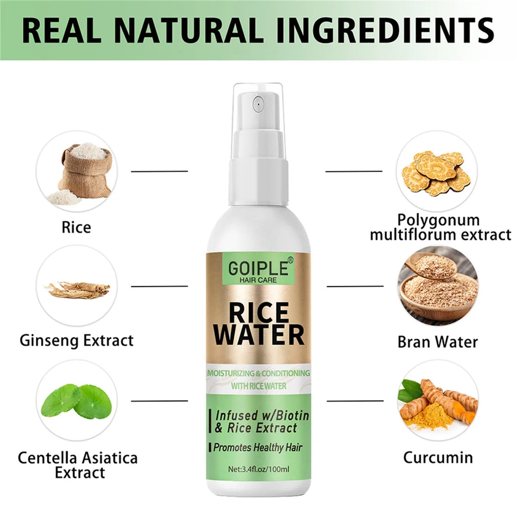 GOIPLE Rice Water Hair Repair & Growth Spray 100ml – Anti-Frizz