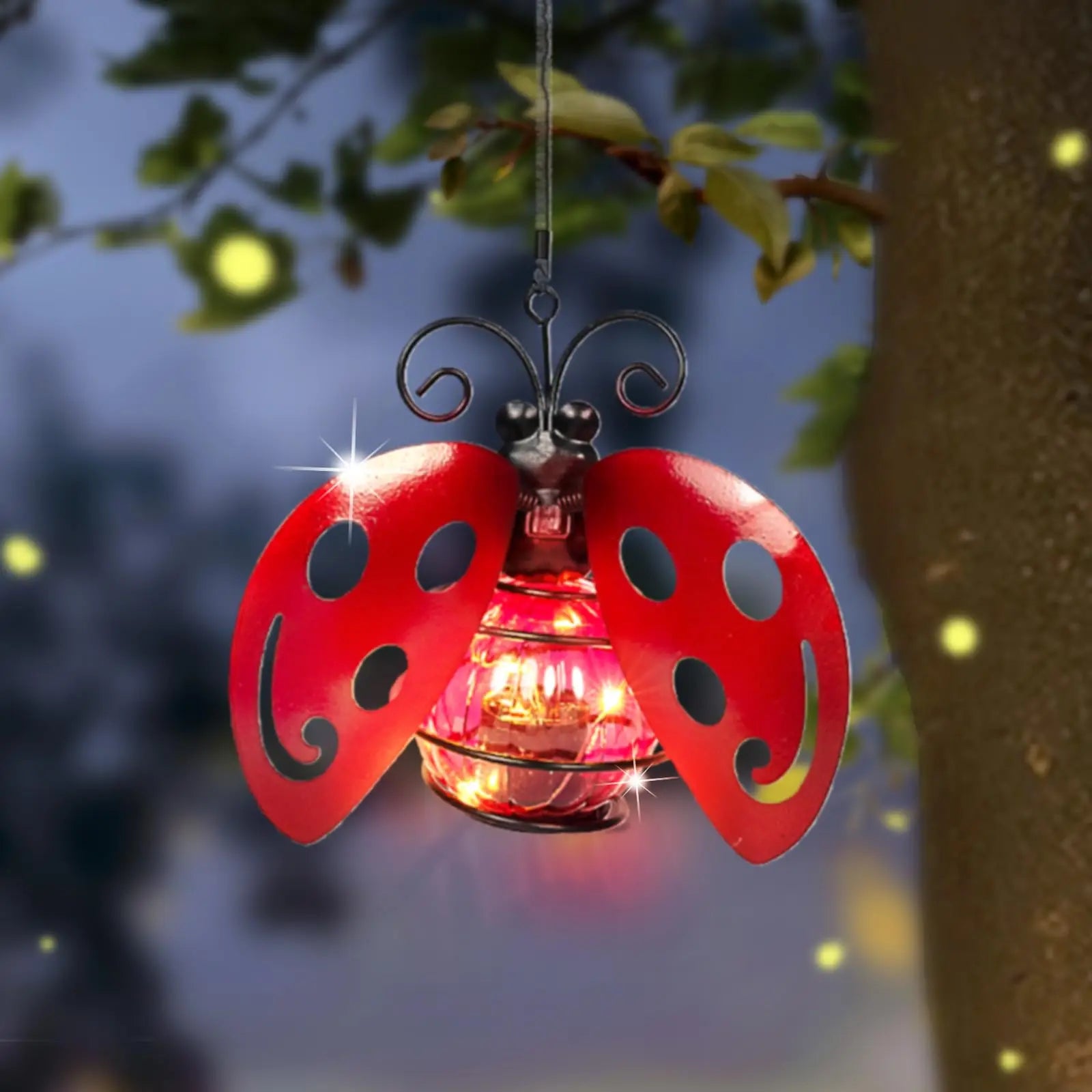 Solar Outdoor Hanging Lantern – Animal & Insect Garden Decor Solar Light