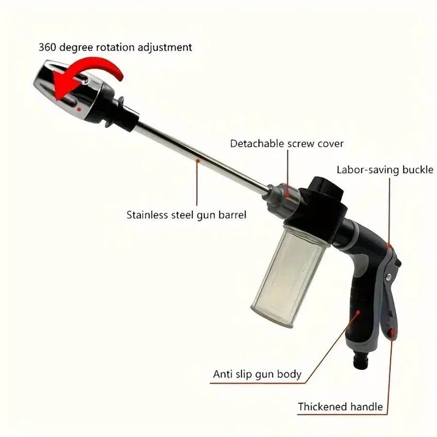 Portable High-Pressure Car Wash Water Gun - Foam Sprayer