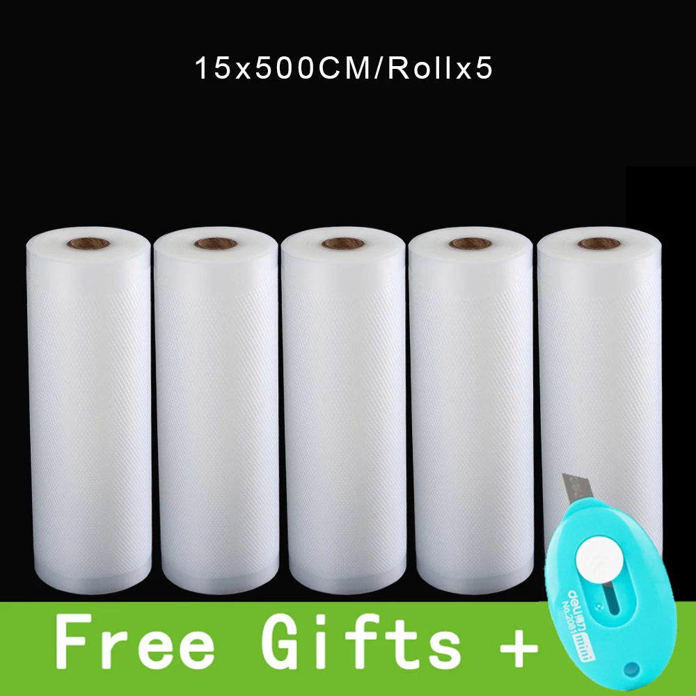 Food Vacuum Storage Bags – Keep Food Fresh Longer (500cm Roll)