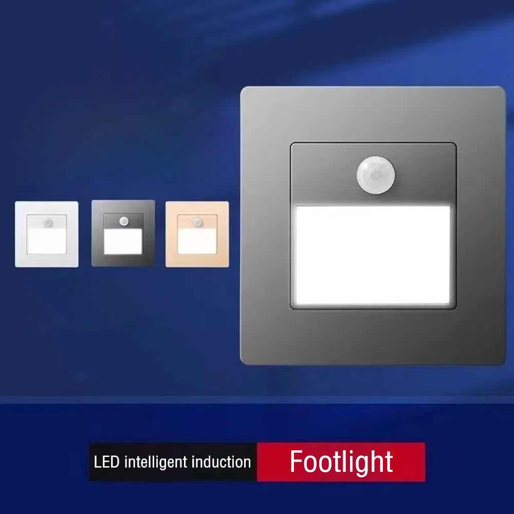 Recessed LED Wall Stair Light 2W – PIR Motion Sensor Step & Corridor Lamp