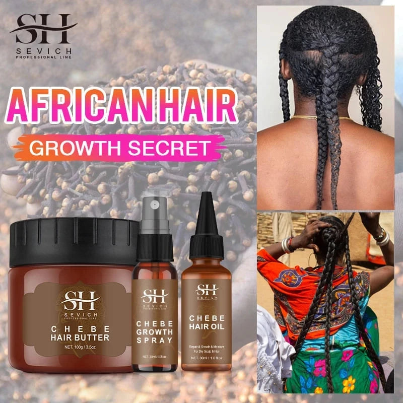 Chebe Anti-Hair Loss Set – Traction Alopecia Treatment Shampoo & Conditioner