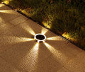 Solar Outdoor Wall Light – 8 Modes Waterproof Round Petal Garden & Fence Lamp