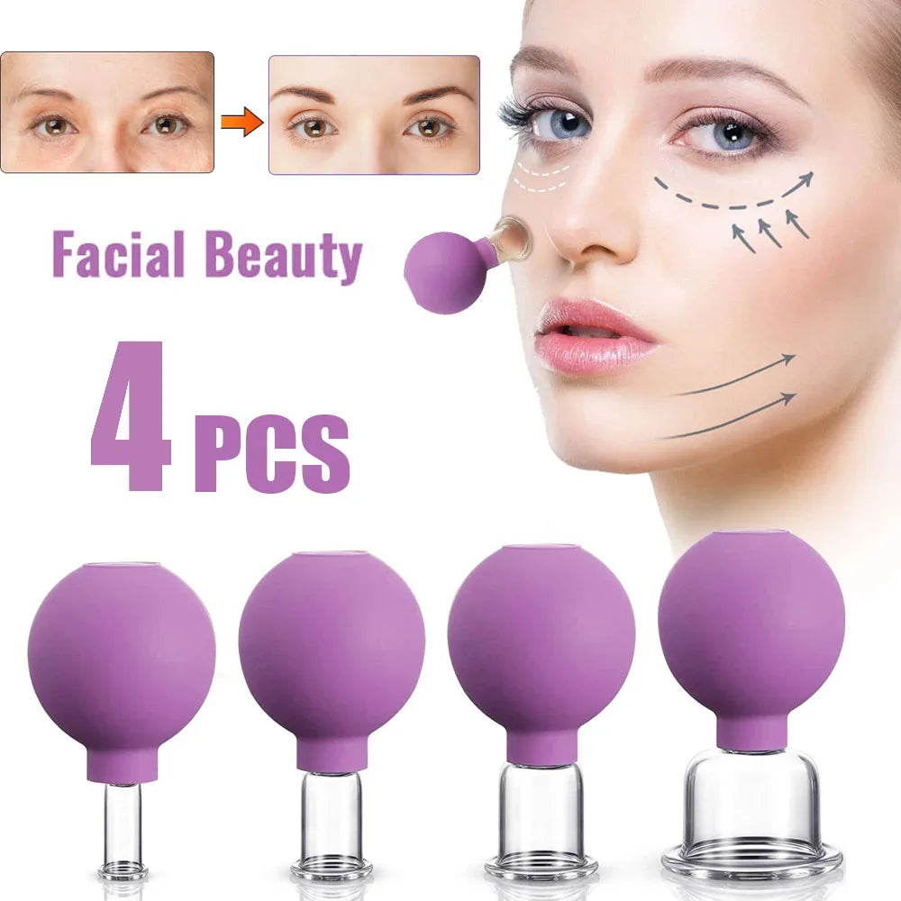 Rubber Vacuum Cupping Face Massager – Anti-Wrinkle & Lifting