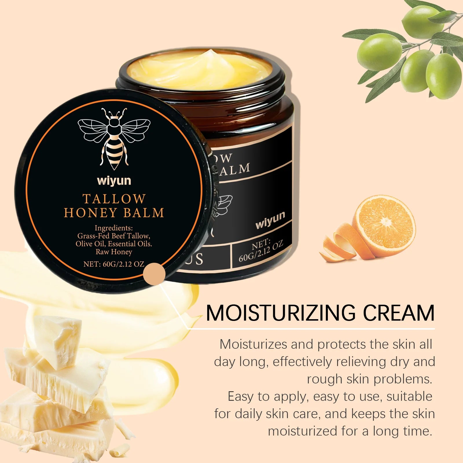 Tallow & Honey Face Moisturizer - Natural Skin Care 60g