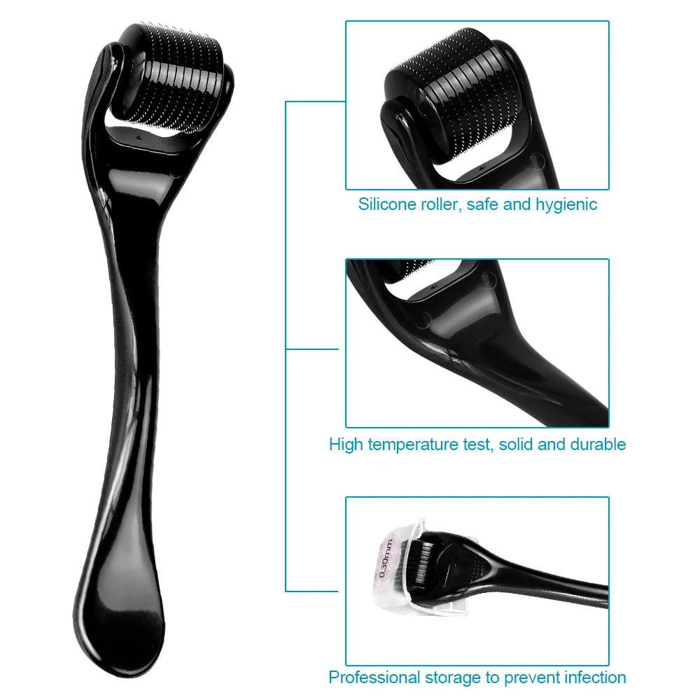 540-Needle Derma Roller – Face, Body, Hair & Beard Growth (0.2–0.3mm)