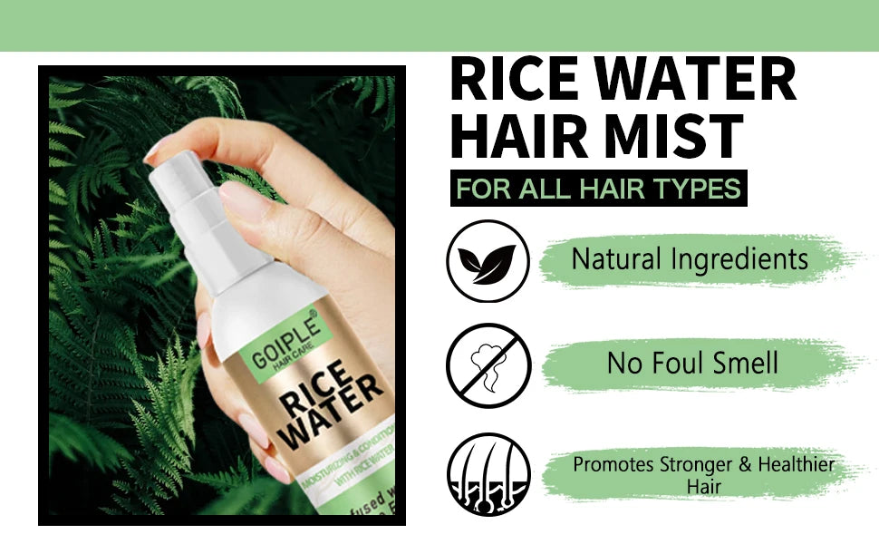GOIPLE Rice Water Hair Repair & Growth Spray 100ml – Anti-Frizz