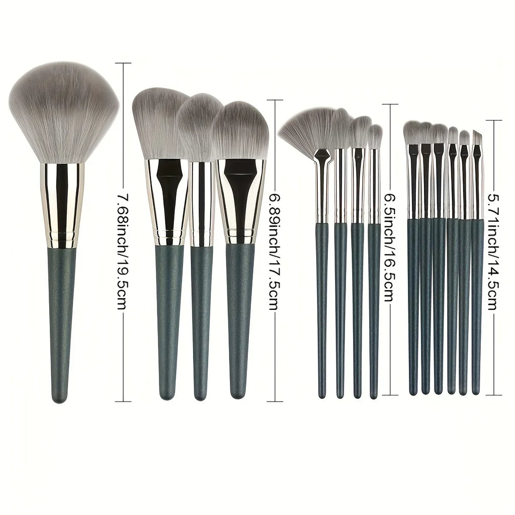 14pc Makeup Brush Set – Soft Fluffy Eyeshadow, Concealer & Blush Brushes