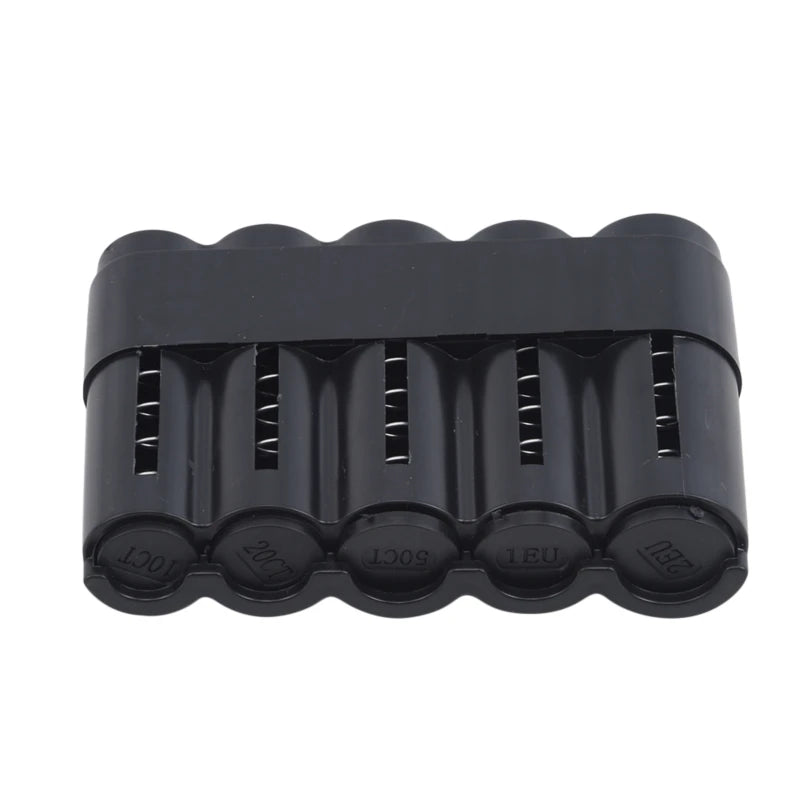 Spring Coin Dispenser & Purse Storage Box – Portable Money Holder Wallet