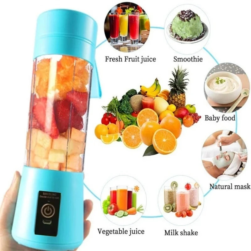 Portable USB Rechargeable Blender – 380ml Smoothie Maker