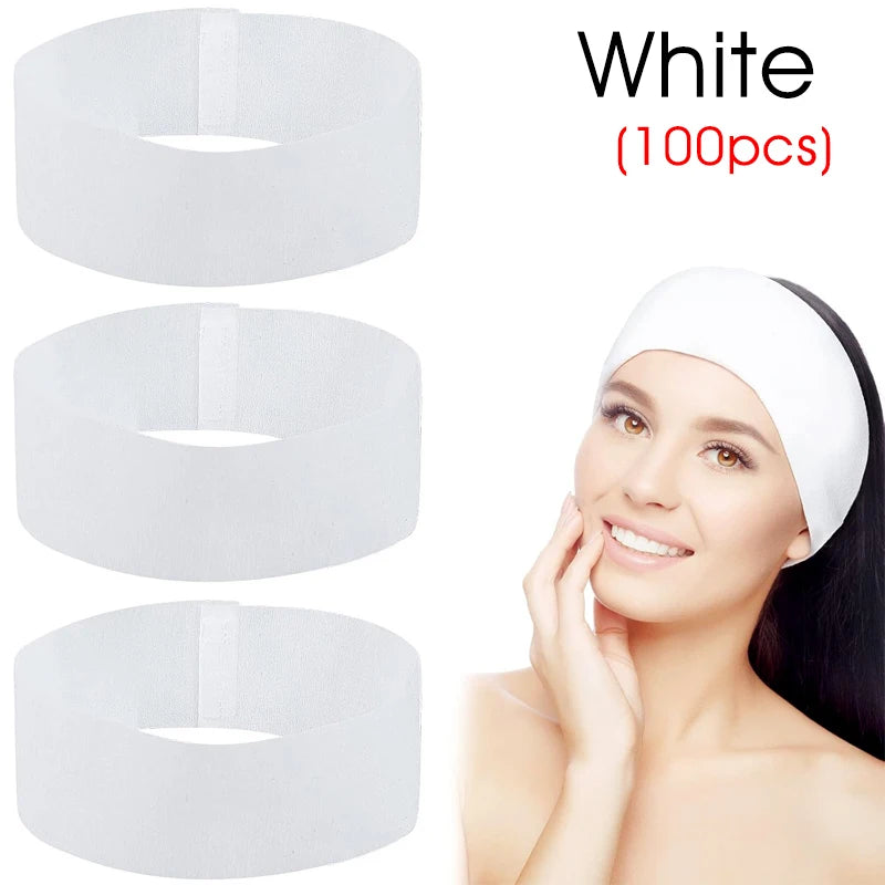 Disposable Facial Headbands – Soft Non-Woven SPA & Salon