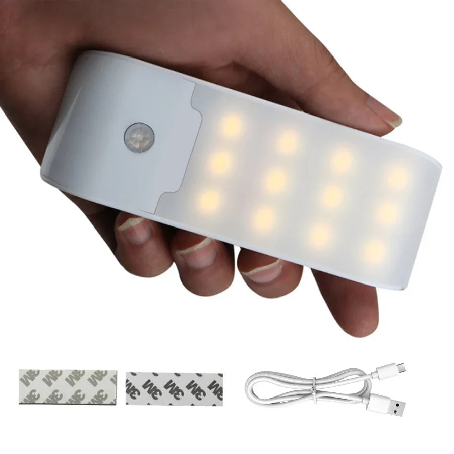 Motion Sensor LED Night Light – Rechargeable Cabinet, Wardrobe & Stair Lamp