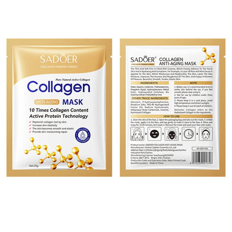 Collagen Face Masks – Moisturising & Firming (10 Pack)