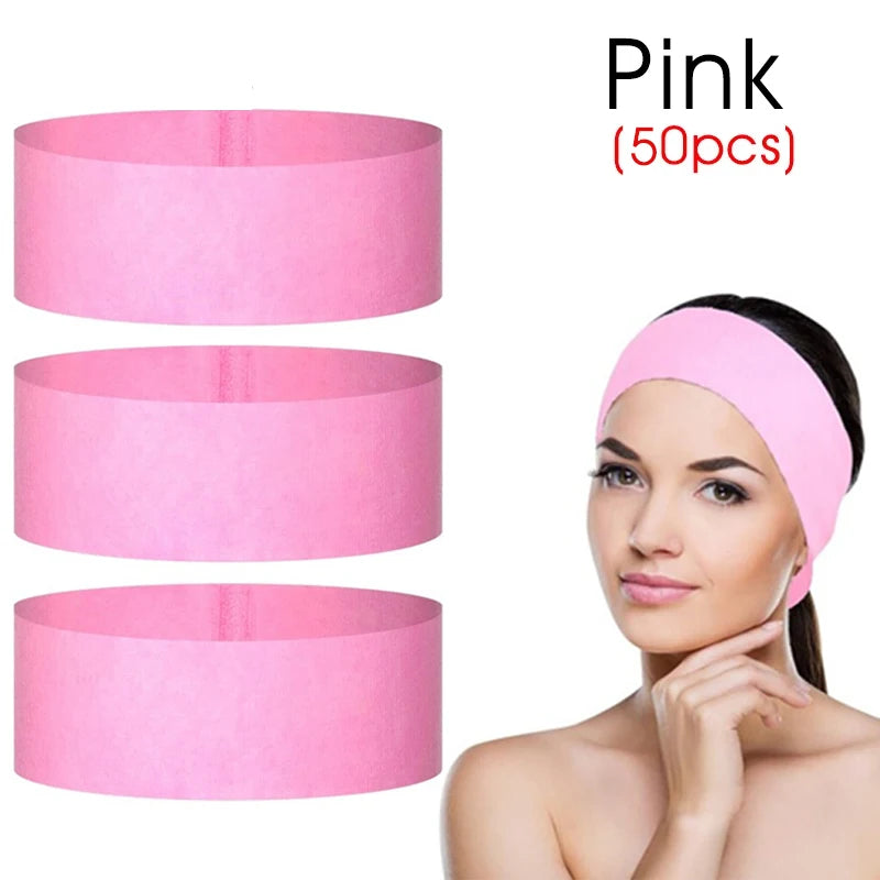 Disposable Facial Headbands – Soft Non-Woven SPA & Salon