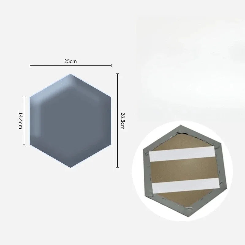 Hexagonal 3D Self-Adhesive Leather Wall Panel – Soft Upholstered Headboard Sticker