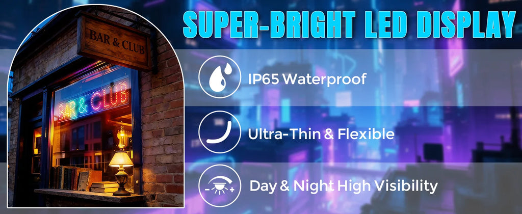 Smart RGB Flexible LED Car Rear Window Display – Bluetooth App Controlled