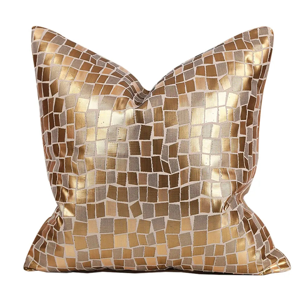Luxury Golden Throw Cushion Cover