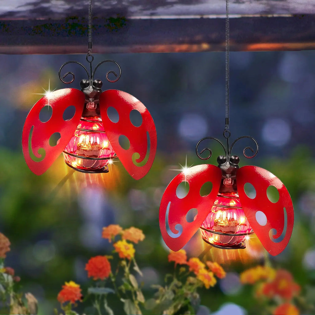 Solar Outdoor Hanging Lantern – Animal & Insect Garden Decor Solar Light