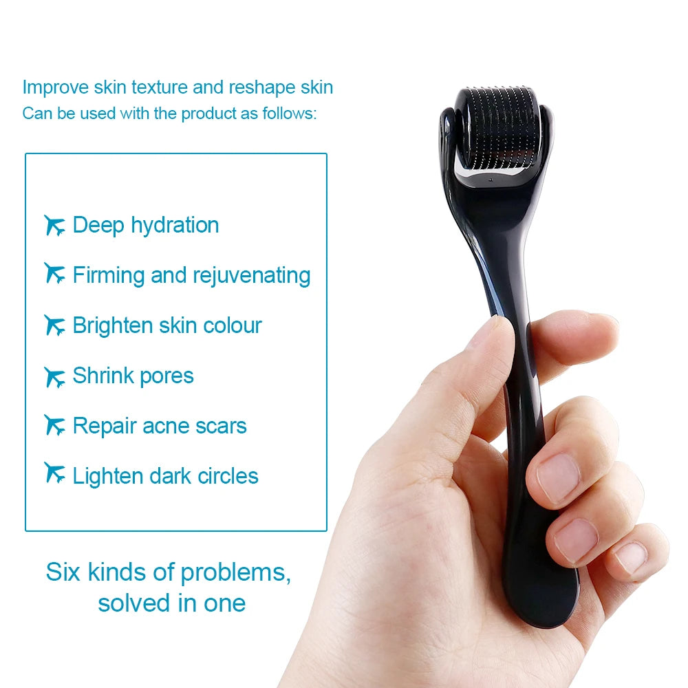540-Needle Derma Roller – Face, Body, Hair & Beard Growth (0.2–0.3mm)