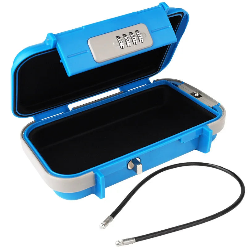 Travel Safe Lock Box - Waterproof Anti-Theft Beach Safe with Chain