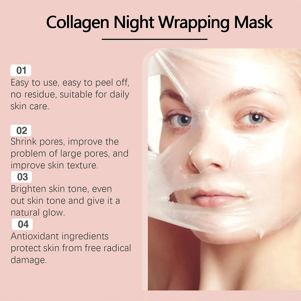 Collagen Peel-Off Face Mask + Kojic Acid & Turmeric Overnight Wrapping Mask