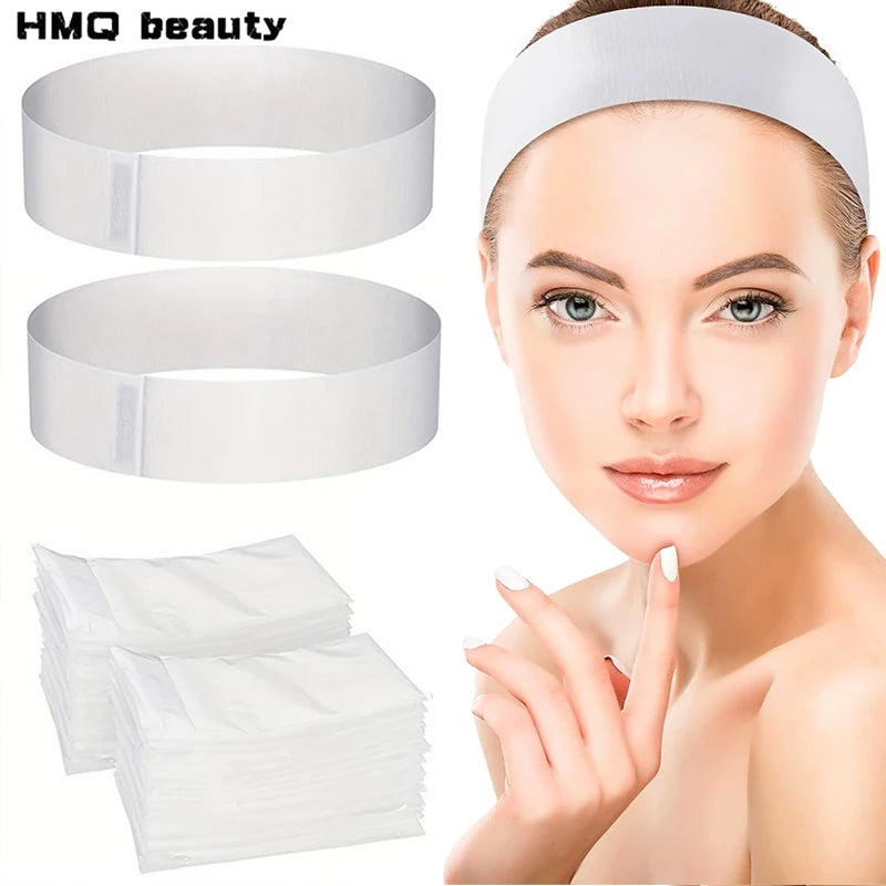 Disposable Facial Headbands – Soft Non-Woven SPA & Salon
