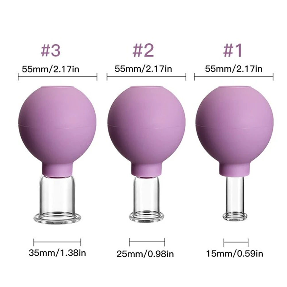 Rubber Vacuum Cupping Face Massager – Anti-Wrinkle & Lifting