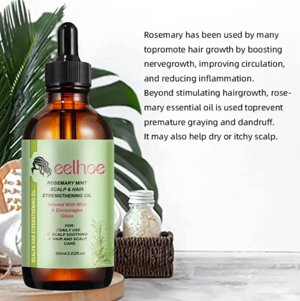 Rosemary & Mint Hair Growth Essential Oil – Nourishing Strengthening Treatment