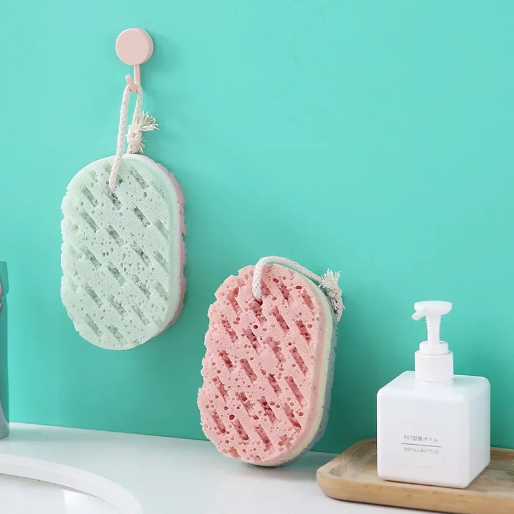 3-Layer Exfoliating Body Scrub Sponge & Washcloth