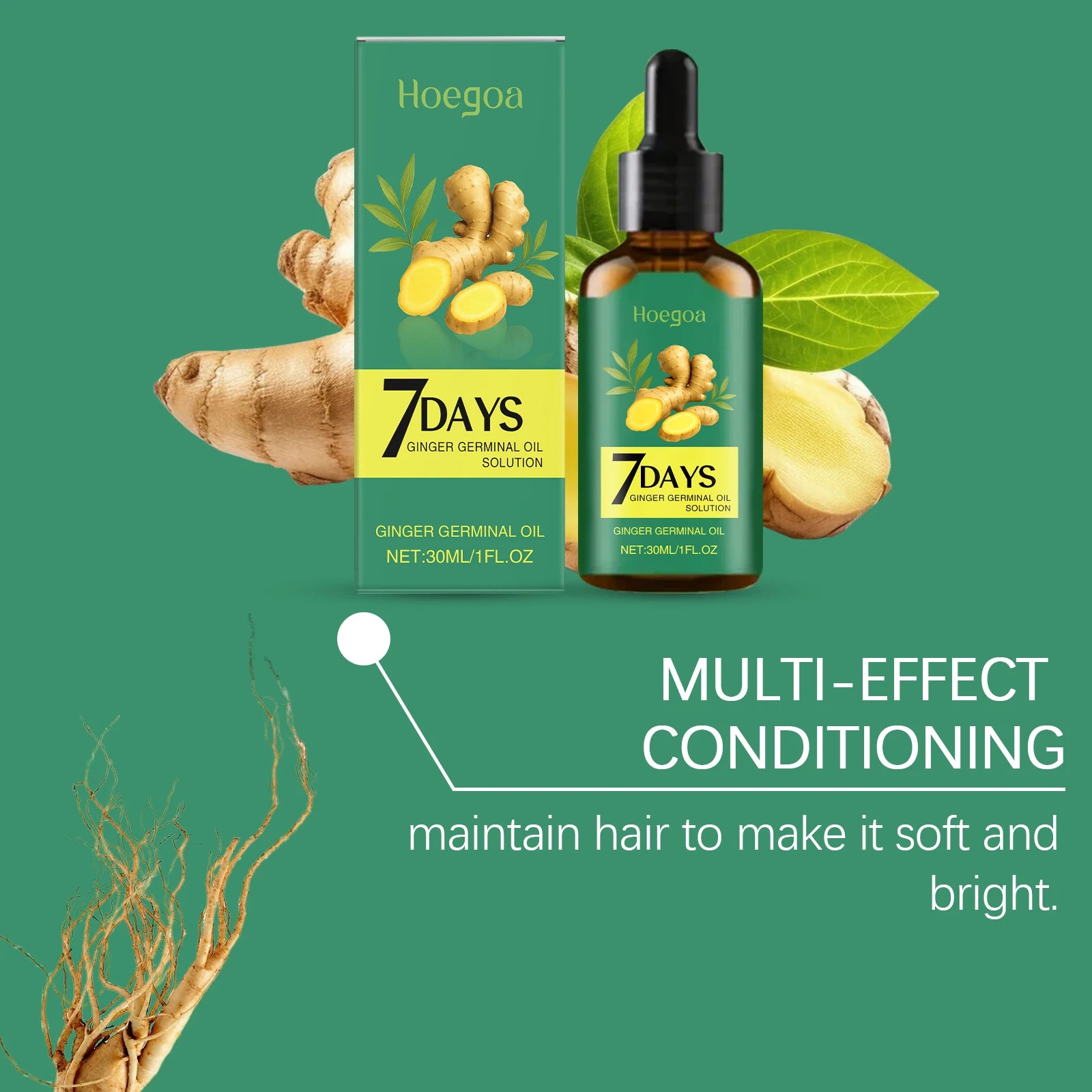 7-Day Ginger Hair Growth Serum – Anti-Hair Loss Scalp Treatment