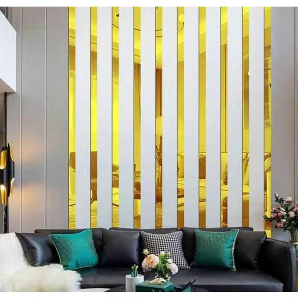 10/20pc DIY Acrylic Mirror Wall Stickers – TV Background & Room Art Decor