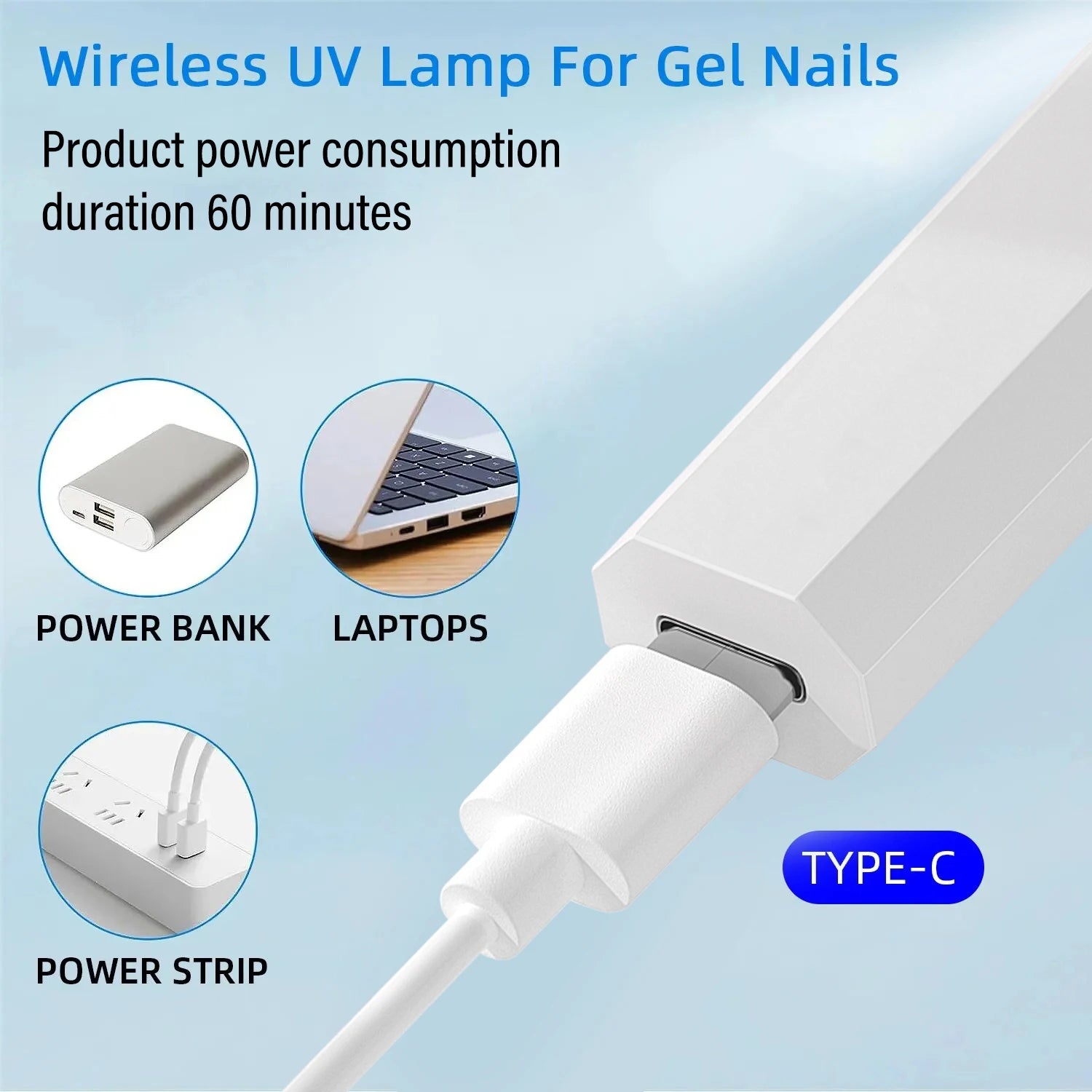 LINMANDA Mini UV LED Nail Lamp 3W – Handheld Gel Polish Nail Dryer