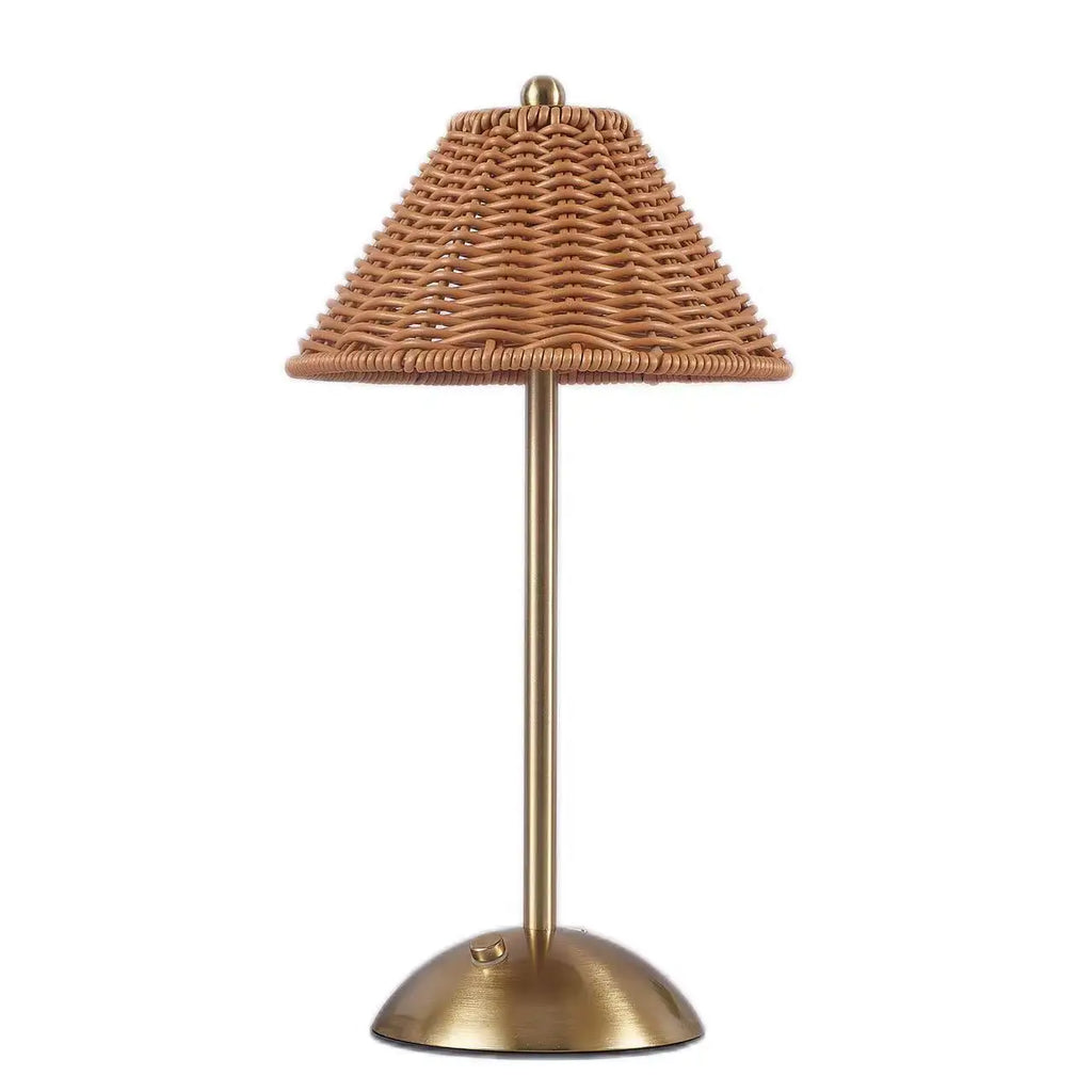 LED Rattan Rechargeable Retro Desk Lamp – Southeast Asian Style Atmosphere Light
