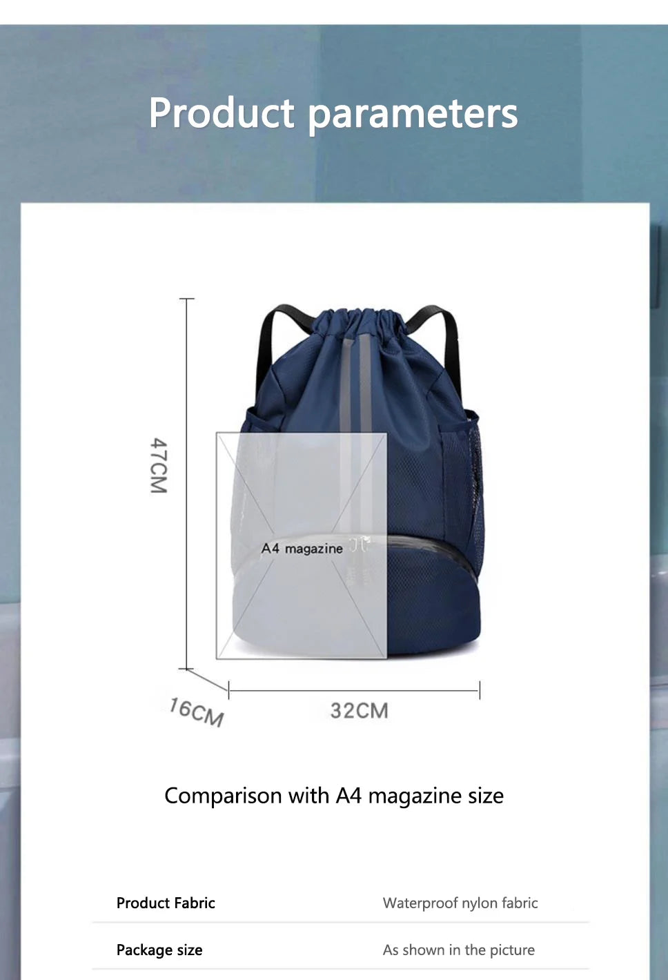 Gym & Fitness Drawstring Backpack - Men & Women