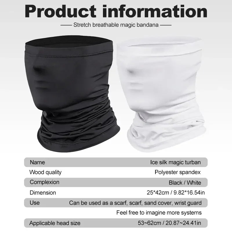 Ice Silk UV Face Scarf & Neck Gaiter – Summer Sports Mask