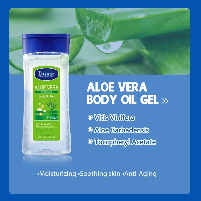 Aloe Vera Body Oil 200ml – Anti-Wrinkle & Moisturising