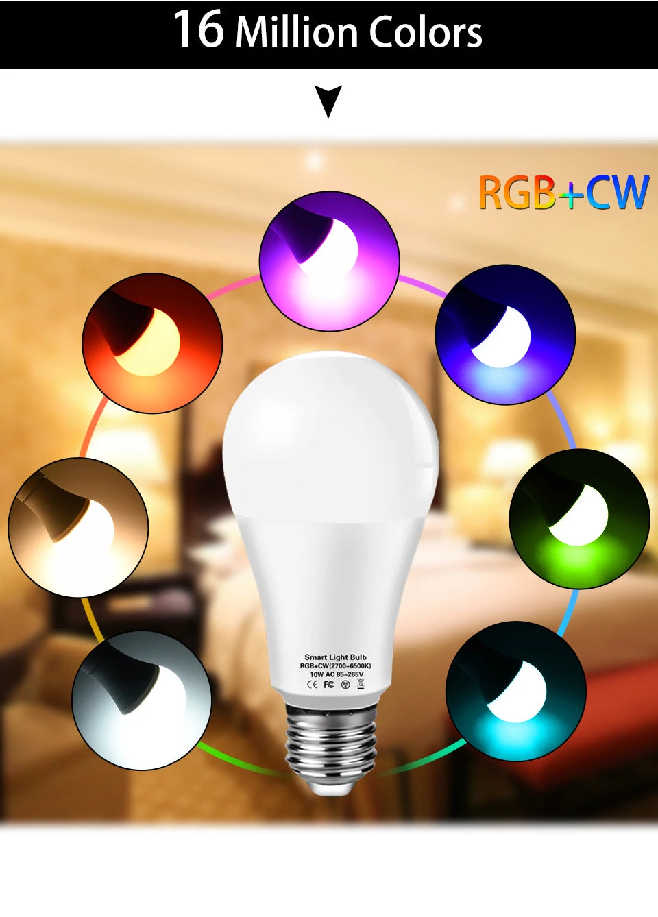 Tuya Smart WiFi LED Bulb E27 10W–20W – Alexa & Google Assistant Voice Control