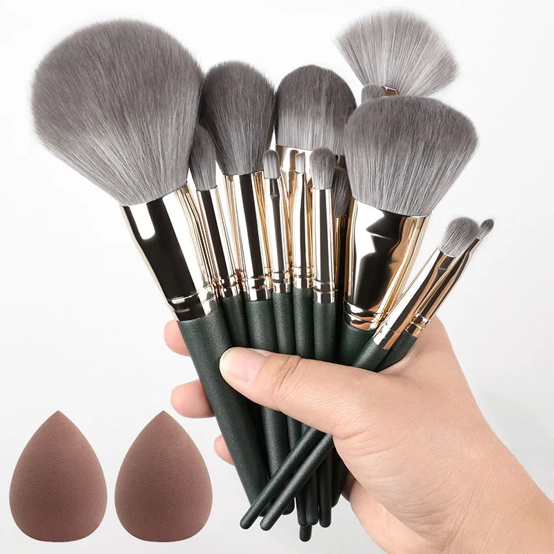 10/14pc Makeup Brush Set – Super Soft Eyeshadow & Foundation Brushes