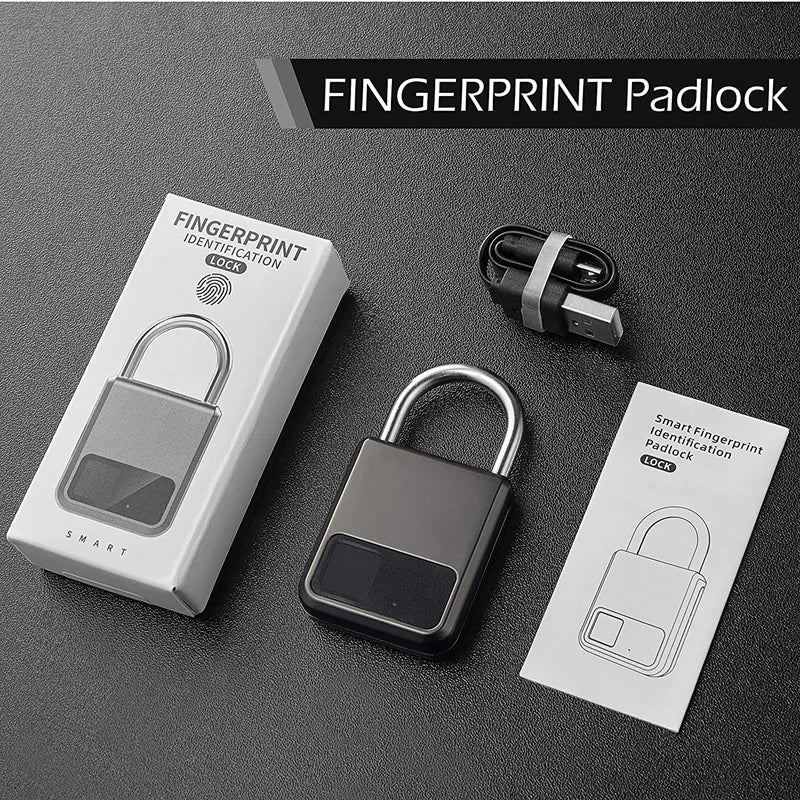 Fingerprint Padlock - Waterproof Smart Keyless Lock for Bike, Gym & Luggage
