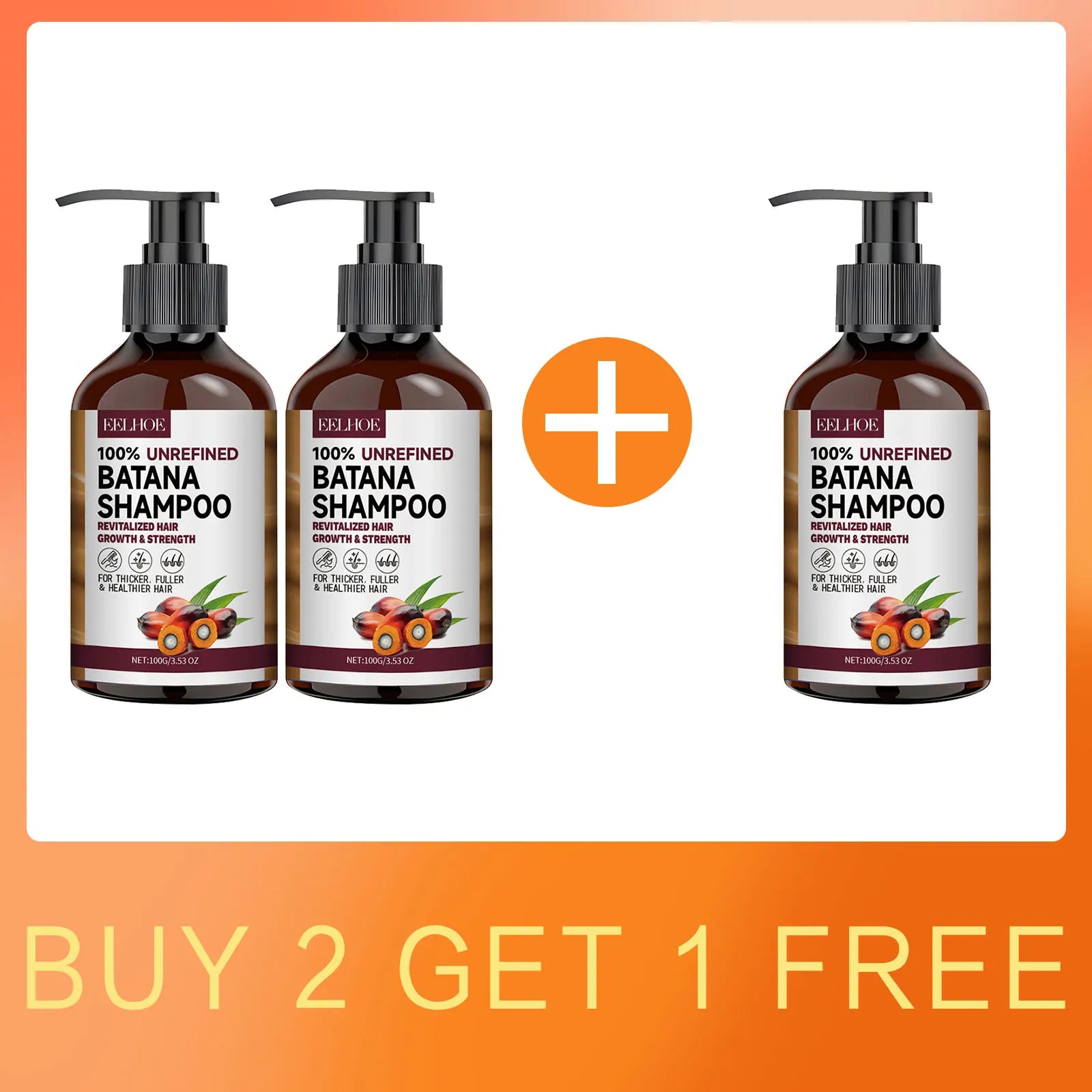 EELHOE Batana Oil Shampoo & Conditioner – Anti-Frizz, Nourishing & Hair Growth