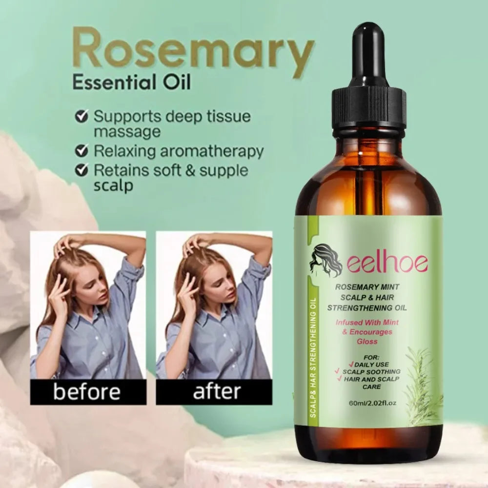Rosemary & Mint Hair Growth Essential Oil – Nourishing Strengthening Treatment