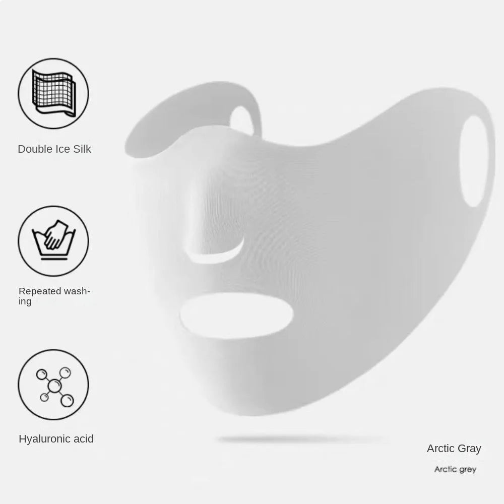 UPF50+ Ice Silk Sunscreen Face Mask – Outdoor Sports UV Protection