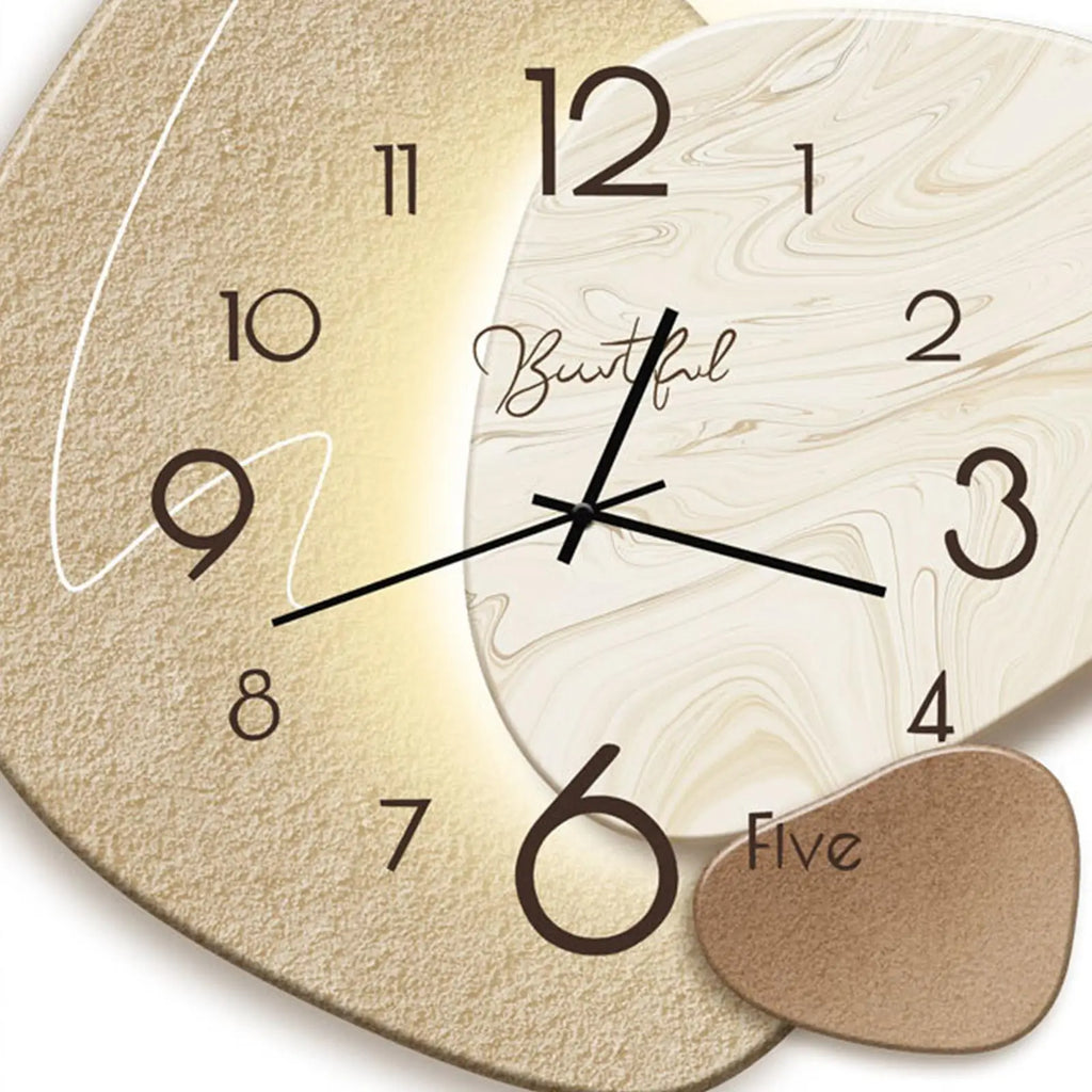 Nordic Silent Wall Clock – Decorative Mute Hanging Clock for Living Room