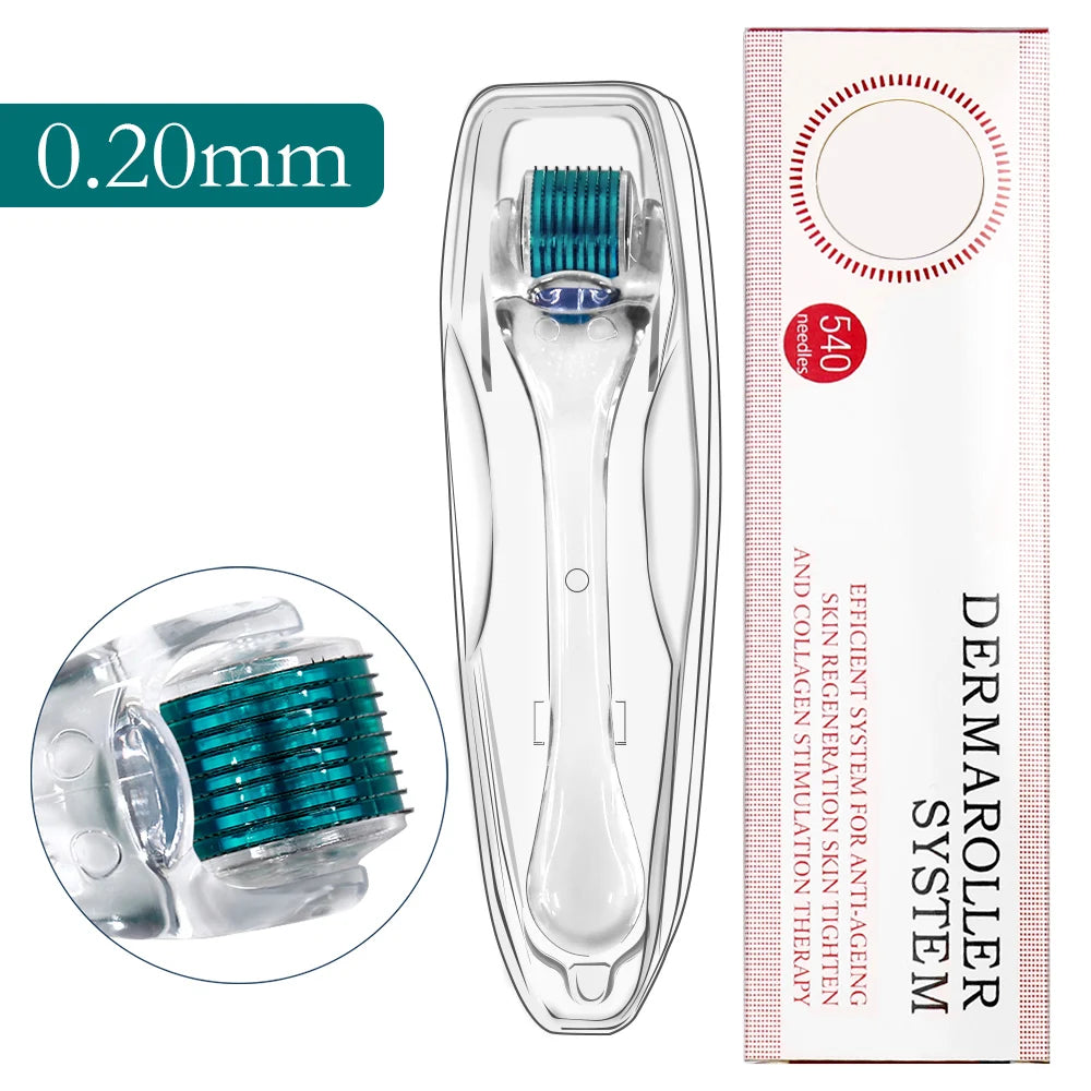 540-Needle Derma Roller – Face, Body, Hair & Beard Growth (0.2–0.3mm)